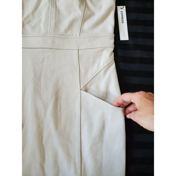 NWT Express Fashion Star Exclusive Fishnet Sleeveless Sheath Pencil Dress SZ 10 - Picture 5 of 8